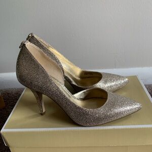 Michael Kors Shimmering Gold Heels